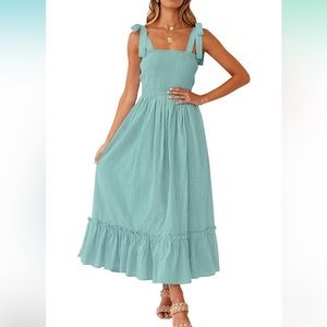 Sage Boho Beach Dress